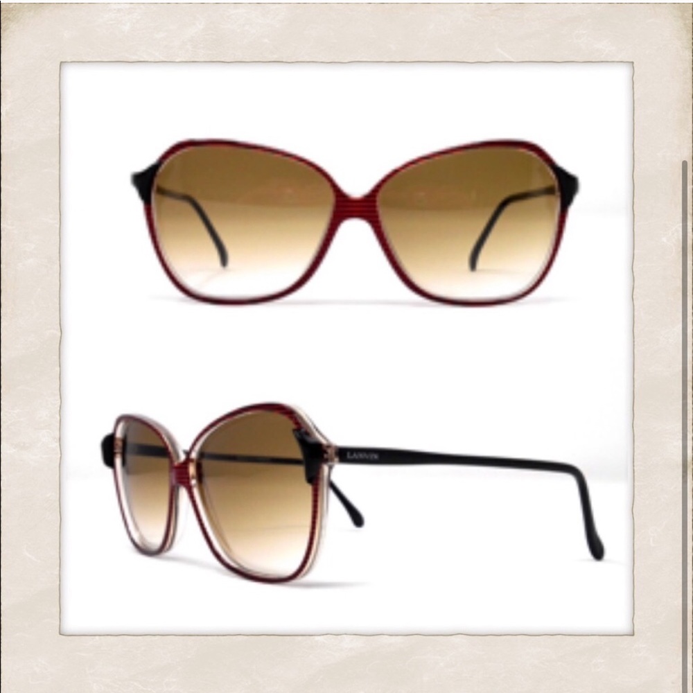 Vintage‎ LANVIN Oversized Statement Sunglasses, Deadstock, Made in France